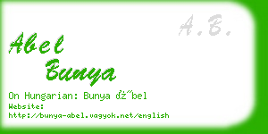 abel bunya business card